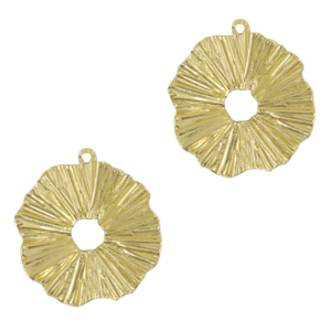 Breloques en m&eacute;tal DQ irr&eacute;gulier 25mm Dor&eacute; (sans nickel)