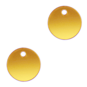 Pendentifs accroche-regard 16mm Jaune m&eacute;tallique