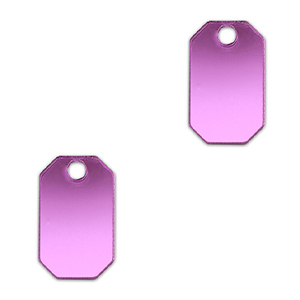 Pendentifs accroche-regard octogone Violet lilas m&eacute;tallique