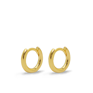 Appr&ecirc;ts en m&eacute;tal DQ boucles d'oreilles cr&eacute;oles 11mm Dor&eacute; (sans nickel)