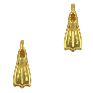 Breloques en m&eacute;tal DQ palme Dor&eacute; (sans nickel)