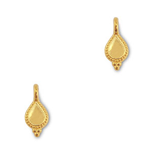 Breloques en m&eacute;tal DQ goutte Dor&eacute; (sans nickel)