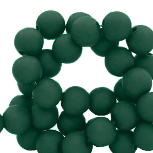 Perles acryliques 4 mm vert fonc&eacute;