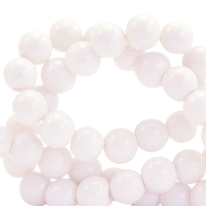Perles en verre 4 mm opaque Pastel rose clair