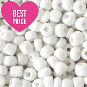 Perles de rocailles 6/0 (4mm) Blanc