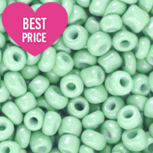 Perles de rocailles 6/0 (4mm) Vert bourgeon de printemps