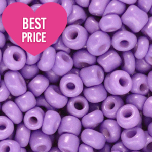 Perles de rocailles 8/0 (3mm) Violet lavande fonc&eacute;