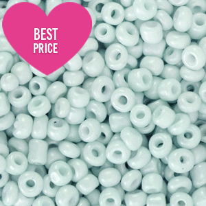 Perles de rocailles 8/0 (3mm) Bleu brume clair