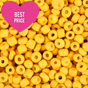 Perles de rocailles 8/0 (3mm) Jaune freesia