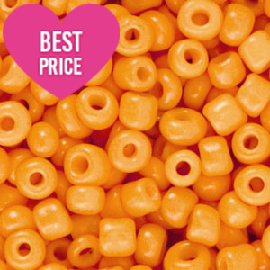 Perles de rocailles 12/0 (2mm) Orange citrus