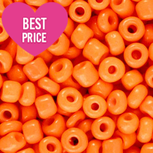Perles de rocailles 12/0 (2mm) Orange festive