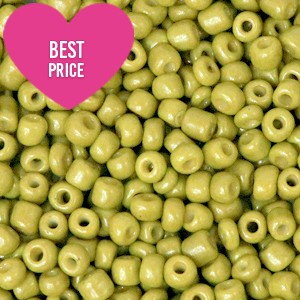 Perles de rocailles 12/0 (2mm) Vert origan