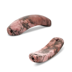 Pierres naturelles connecteur Rhodonite Rose-marron-noir