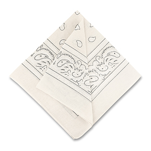 Bandana Blanc cass&eacute;