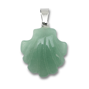 Pierres naturelles pendentifs quartz aventurine coquille Vert jade