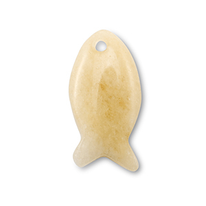 Pierres naturelles pendentifs quartz poisson Orange clair