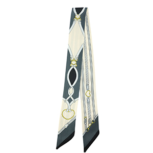 Bandana foulard avec tresse Blanc blass&eacute;-gris clair-gris