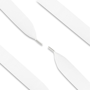 Lacet pour chaussure tendance organza Blanc