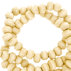 Perles en bois rond 6mm Bois naturel-marron naturel