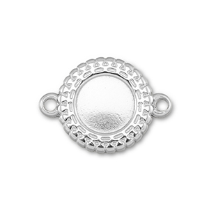 BY31&reg; Connecteur en acier Inox avec serti pour SS34 flatback Argent&eacute;