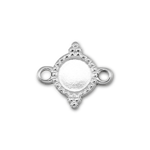 BY31&reg; Connecteur en acier Inox avec serti pour SS20 flatback Argent&eacute;