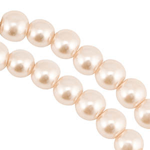 Perles en verre 8mm Beige clair