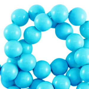 Perles acryliques 10 mm brillant Bleu turquoise