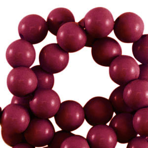 Perles acryliques 8 mm brillant Rouge cerise