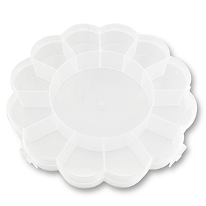 Pr&eacute;sentoir bijoux bo&icirc;te de rangement 13 cases fleur Transparent