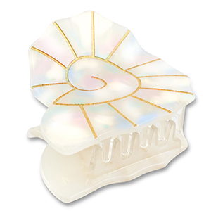 Accessoires pour cheveux pince &agrave; cheveux coquille Blanc-dor&eacute;
