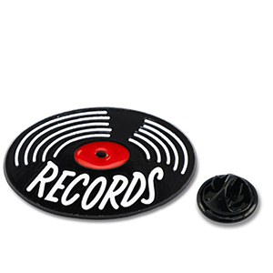 Pins LP "Records" Noir-blanc-rouge