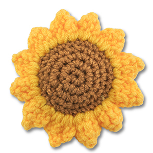 Tournesol au crochet Jaune-marron