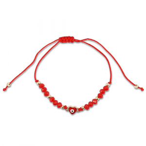 Bracelets tendance perles mixtes Rouge-dor&eacute;
