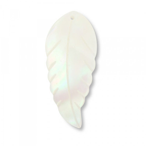 Pendentifs coquillage feuille Blanc (couleur naturelle)