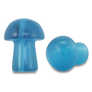 Pierres naturelles verre champignon Bleu