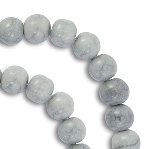 Perles en verre 8 mm Gris