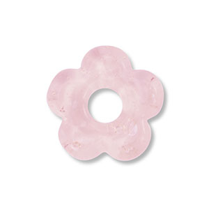 Perles en verre fleur Rose clair