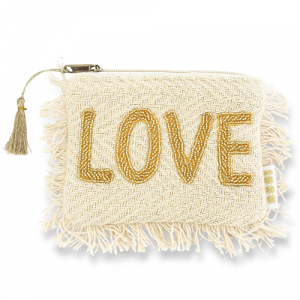 BY31&reg; Trousse "Love" Beige-dor&eacute;