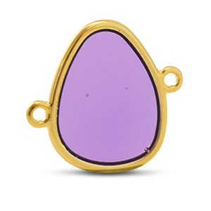 Breloques en m&eacute;tal DQ connecteur Violet-Dor&eacute; (sans nickel)