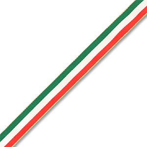 BY31&reg; Ruban Drapeau de l'Italie Vert-blanc-rouge-dorado
