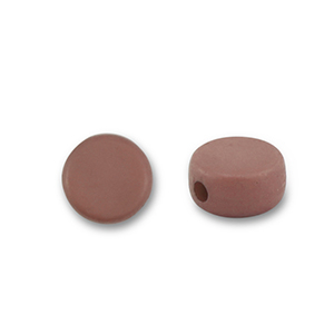 Perles acryliques disque Marron