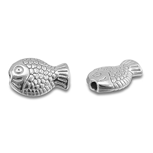 Perles en acier Inox poisson Argent&eacute;