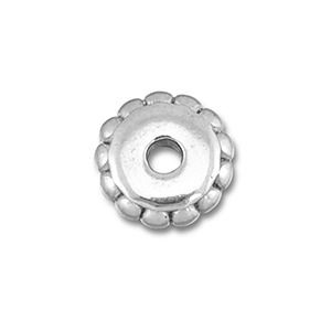 Perles en acier Inox spacer 6mm Argent&eacute;