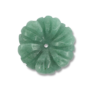 Pierres naturelles perles Aventurine Quartz fleur Vert jade