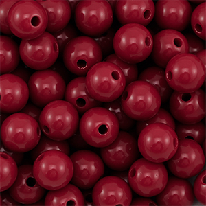 DQ Perles acryliques 10 mm Rouge vin