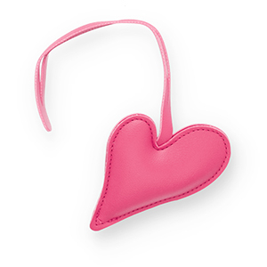 Pendentifs accroche-regard coeur Pink amarante