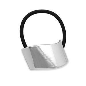 Accessoires pour cheveux &eacute;lastique &agrave; cheveux avec m&eacute;tal Argent&eacute;-noir