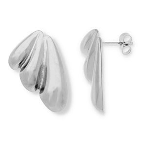 Boucles d'oreilles / puces en acier Inox Argent&eacute;