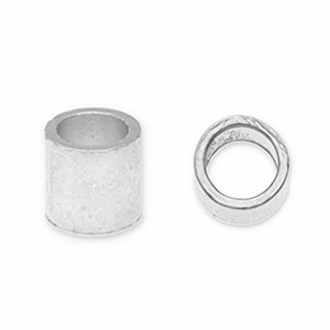 Appr&ecirc;ts en m&eacute;tal DQ perles &agrave; &eacute;craser tube Argent&eacute; antique (sans nickel)