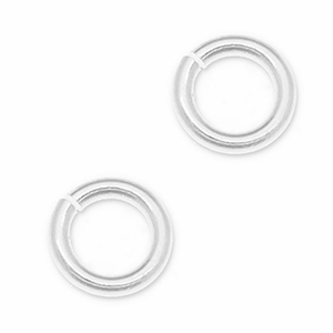 Appr&ecirc;ts en m&eacute;tal DQ anneau bris&eacute; Argent&eacute; antique (sans nickel)